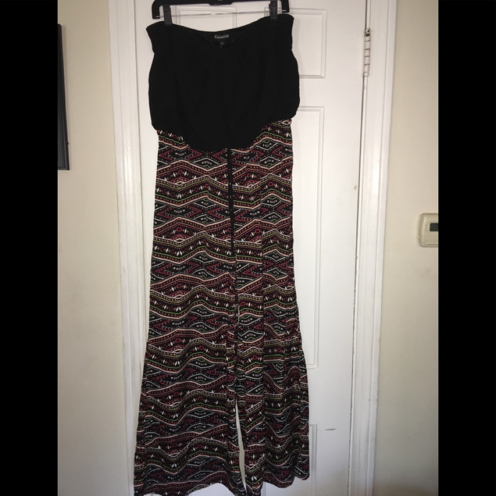 Wide-leg Jumpsuit/Romper with Print